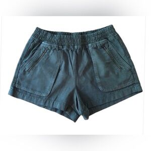 aerie gry grn cottn blnd elstc wst utility shrts w 2 frnt zp pckts SZ S Gorpcore